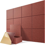 12 Pack Self-Adhesive Acoustic Panels, Soundproof Wall Panels by Lebenforce
