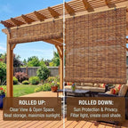 Outdoor Bamboo Blinds for Patio, Waterproof Reed Shades, Privacy Sun Shades - Image 4