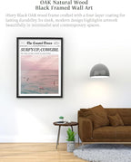 iHery Premium Natural Black OAK Wood 12x16in Surf’s Up Coastal Cowgirl Trendy - Image 2