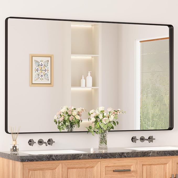 Keonjinn Black Bathroom Mirrors by Keonjinn