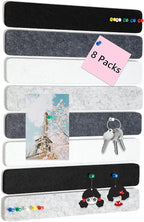 8 Packs Felt Pin Board Bar Strips Bulletin Board by SayHellotoGoodLife