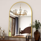 XRAMFY 20"x30" Gold Arched Bathroom Mirror - Image 7