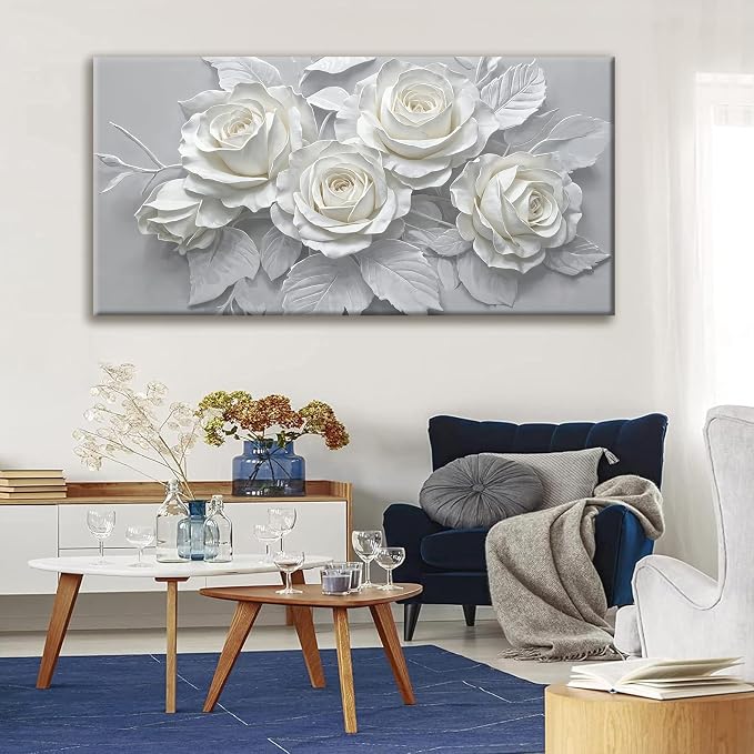Suconvng Large Wall Art For Living Room Floral Canvas Art Wall Decorations - Image 2