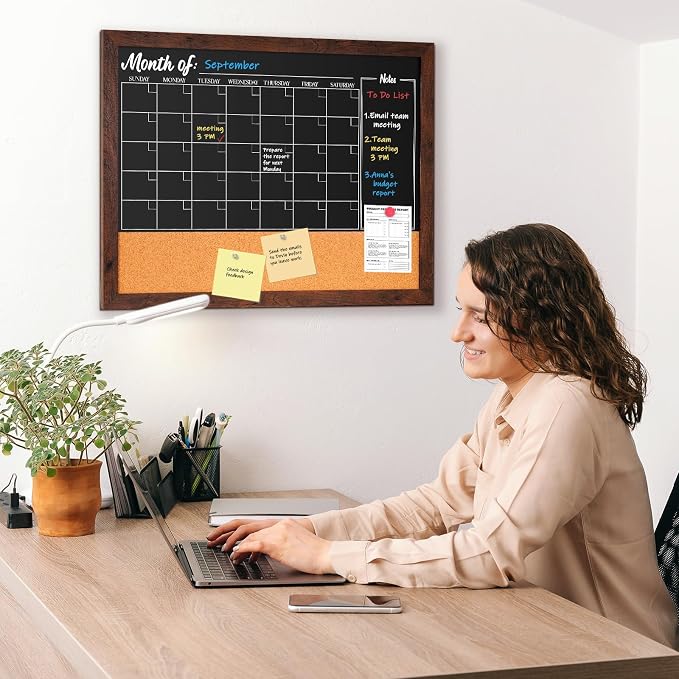 4 THOUGHT Chalkboard Calendar Corkboard Combo - Image 7