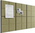 Bumusty Large Felt Bulletin Board, 30 Push Pins, 40 Adhesive Tabs, Olive Green by BUMUSTY