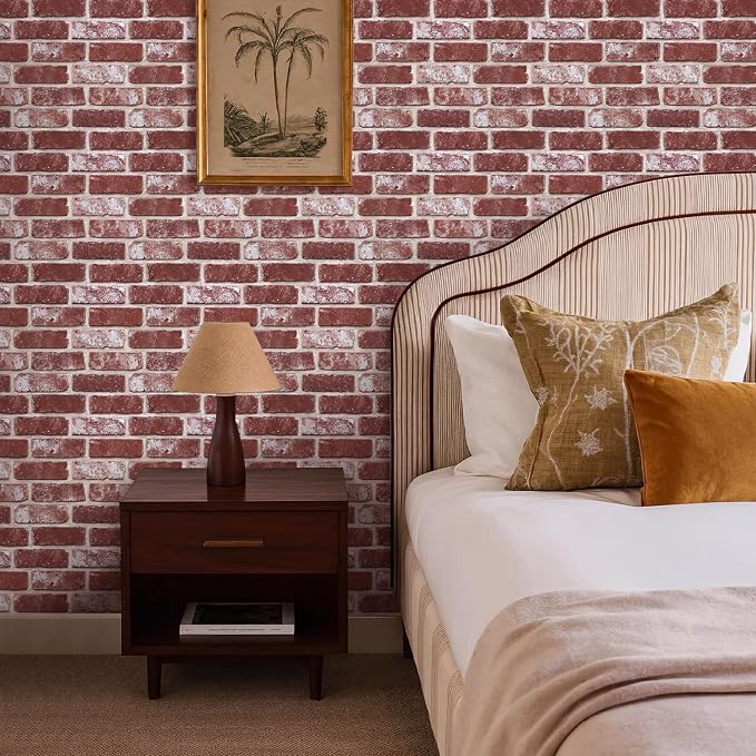 3D Faux Brick Wall Panels Peel and Stick, Small Brick-Look Textured Wall Sticker - Image 9