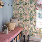 JiffDiff Floral Wallpaper Peel and Stick 17.3"x1181" Pink Farm Wildwood Stick - Image 4