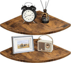 Homode Corner Shelf Wall Mount, 12 Inch Wood Floating Corner Shelves by Homode