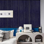Navy Blue Grasscloth Peel and Stick Wallpaper Texture Contact Paper A Set of - Image 5