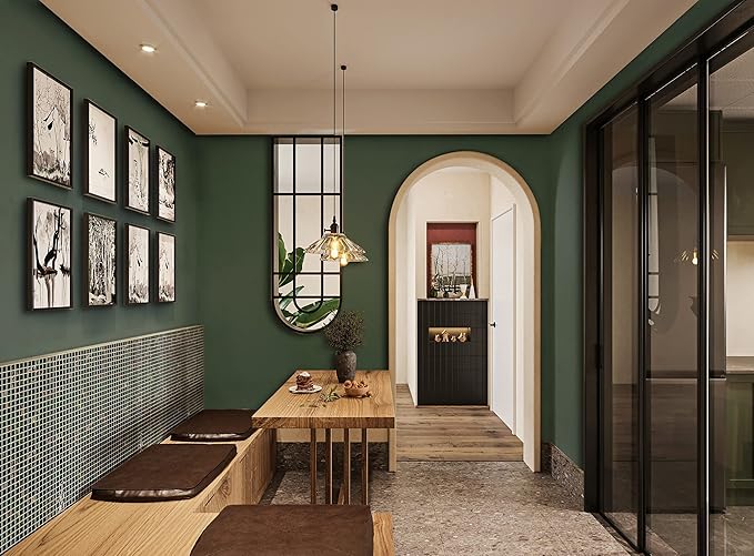 Dimoon 236''x23.6'' Green Peel and Stick Wallpaper Contact Paper Modern Self - Image 3
