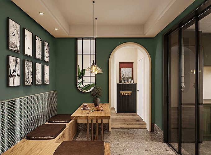 Dimoon 394''x23.6'' Green Peel and Stick Wallpaper Contact Paper Modern Self - Image 3