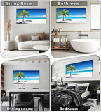 Baisuart-S03998 Large Canvas Wall Art Summer Ocean Waves Prints Coconut Trees - Image 2