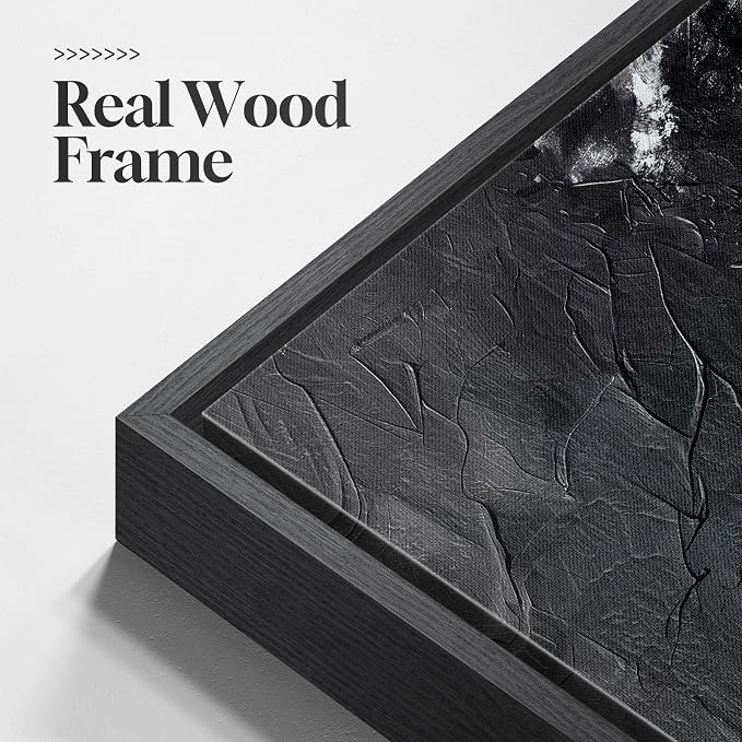 Extra Large Framed Red Black and White Abstract Wall Art - Image 5