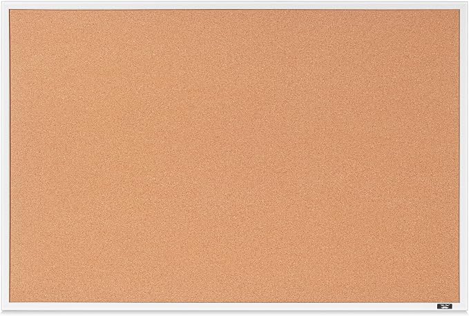 Mr. Pen- White Frame Cork Bulletin Board, Office Wall Cork Board by MrPen