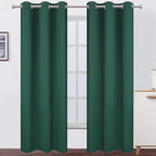LEMOMO Dark Green Thermal Blackout Curtains/38 x 84 Inch/Set of 2 Panels Room by Lemomo