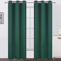 LEMOMO Dark Green Blackout Curtains/42 x 84 Inch/Set of Two Panels Grommet by Lemomo