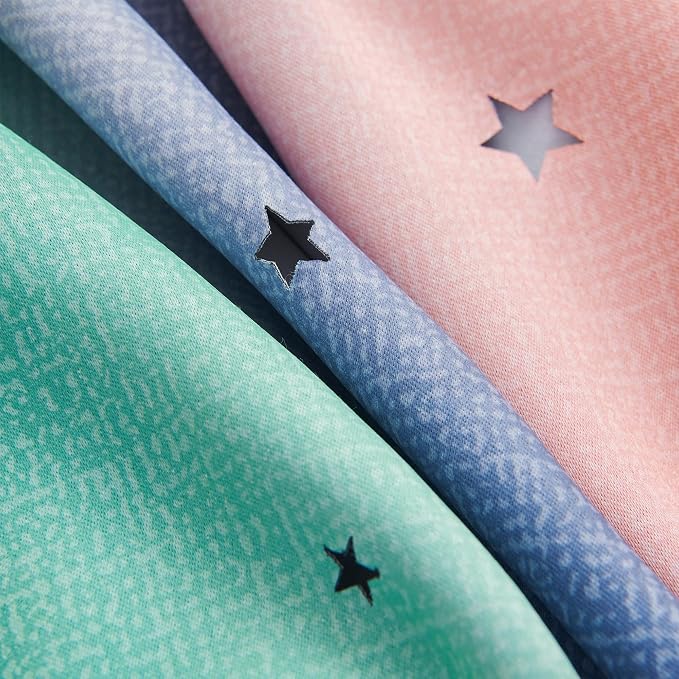 XiDi Curtains for Bedroom Decor, Rainbow Pinkgreen grey52/54 - Image 9