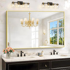 KOCUUY Large Gold Bathroom Mirror, 55x36 inch Rectangular Mirror by KOCUUY