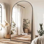 Antok 91" x46” Arched Full Length Floor Mirror, Free Standing/Wall Mount/Leaning by AntokMirror
