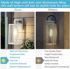 MAXvolador Outdoor Wall Sconce, Large Exterior Waterproof Wall Lantern Light - Image 5