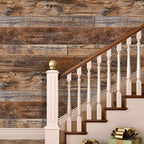 WENMER 23.6" x 78.7" Brown Wood Peel and Stick Wallpaper Shiplap Self Adhesive - Image 3