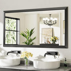 Briivue 55x30 Inch Black Bathroom Mirror by Briivuemodernmirrors