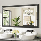 Briivue 55.1x30.1 Inch Black Bathroom Mirror by Briivuemodernmirrors