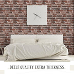 Colarr 60 Pcs 58 Sq ft 3D Wall Panels Peel and Stick Faux Foam 3D Brick - Image 6