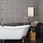 VEELIKE Lustre Brown Grasscloth Wallpaper Textured Woven Wallpaper Peel and - Image 4