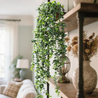 Artificial Hanging Plant 2 Pcs Faux Plant Ivy Vine Faux Eucalyptus Vines Fake - Image 5