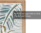 XIAOAIKA Boho Hand-Carved Wood Wall Art Decor, 35.5" Tropical Leaf Design - Image 4