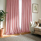 NICETOWN Blush Pink Velvet Curtains 96" Long - Image 7