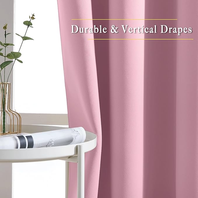 NICETOWN Rouge Pink Curtain for Living Room - Image 6