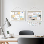DAHAPYBOO Cork Board with Linen White, Bulletin Board 17"x12" Hanging Corkboards - Image 3