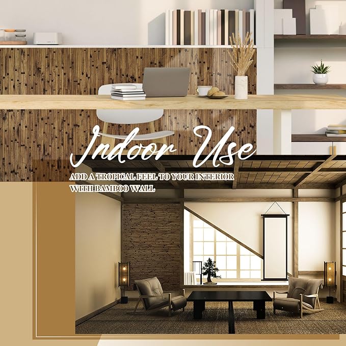 Juexica 2 Pcs Natural Bamboo Wall Panel - Image 3