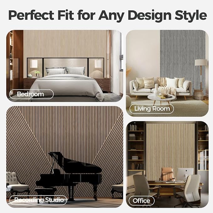 AKUMAX 2 Pack Acoustic Panels, Wood Slat - Image 9