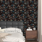 Laatse Vintage Green Wallpaper Peel and Stick Dark Floral Wallpaper 17.5'' x - Image 7