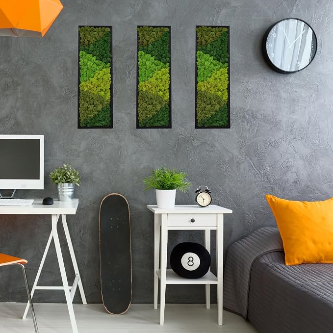 yersiz Large Moss Pattern Wall Art, Real Moss Wall Art - Image 7
