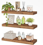 RALGEND Floating Shelves for Wall, 1.5" Thick Wall Shelf Set of 3 - Image 9