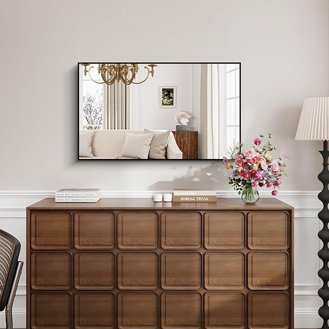 KOCUUY Bathroom Mirror, 24x40 Inch Black Mirror - Image 2