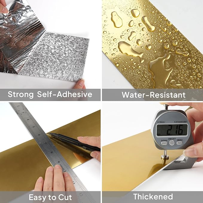 Self-Adhesive Wall Trim with Mirror Finish, 3.93" x 196.8" Peel and Stick - Image 6