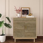 Livelynine Gold Grasscloth Peel and Stick Wallpaper Textured Accent Wall Paper - Image 2