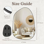 PERFNIQUE Irregular Wall Mirror Asymmetrical Mirror, Decorative Modern Wall - Image 4