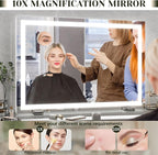 ROLOVE 32x 22 Inch Large Lighted Vanity Mirror - Image 7