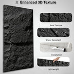 3D Faux Stone Wall Panels, Cement Texture Thicker Accent - Image 3
