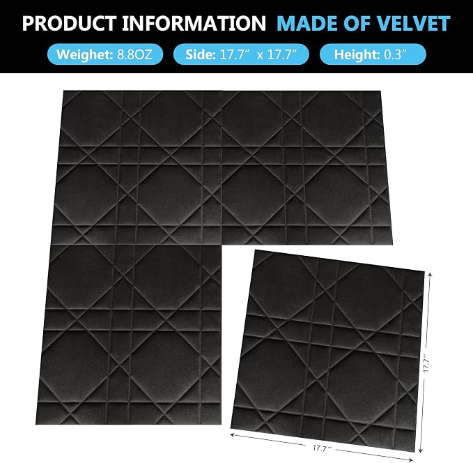 3D Wall Panels, Velvety Touch, Soundproof, Feathery Texture, Decorative Panels - Image 4