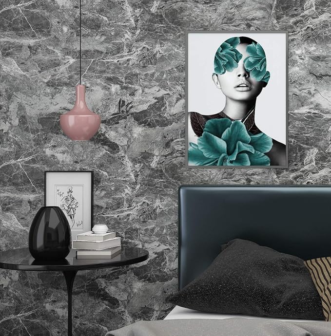Livelynine 15.8X394 Inch Textured Concrete Wallpaper Peel and Stick Mural - Image 2