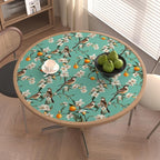 Teal White Bird Floral Wallpaper Peel and Stick, Fresh Orange Tree Contact Paper - Image 8