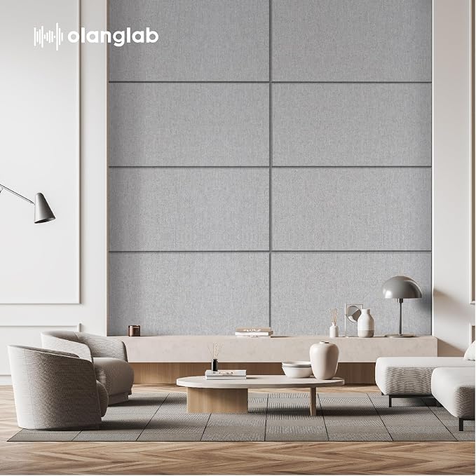 Olanglab Sound Absorbing Acoustic Wall Panels 2 Pack, Large Fabric Wrapped - Image 7