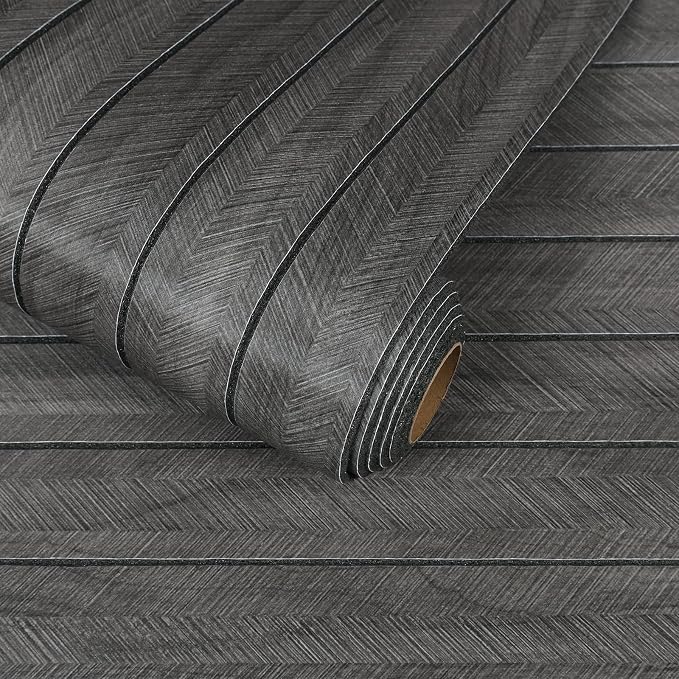 CHIHUT Charcoal Wood Panels for Wall 12"x79" Sound Absorbing Herringbone Wood - Image 7